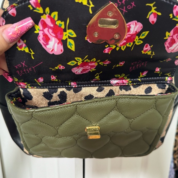 Betsy Johnson Olive/LEOPARD Mini Backpack - Picture 7 of 11